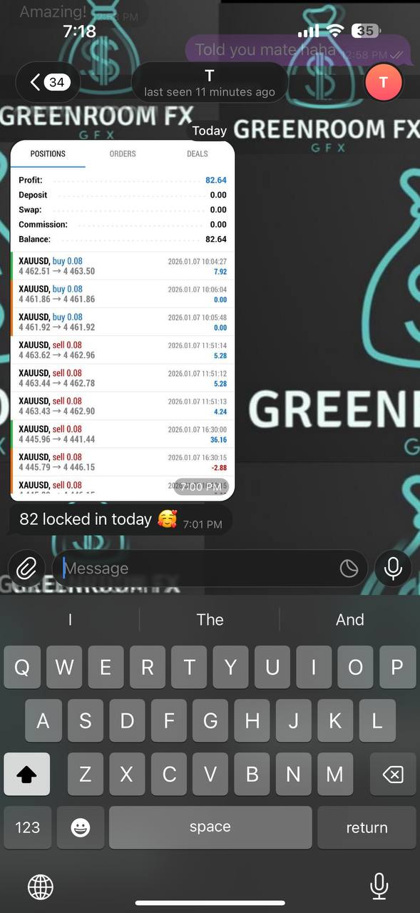 Message shared by Joe: 82 locked in today 🥰