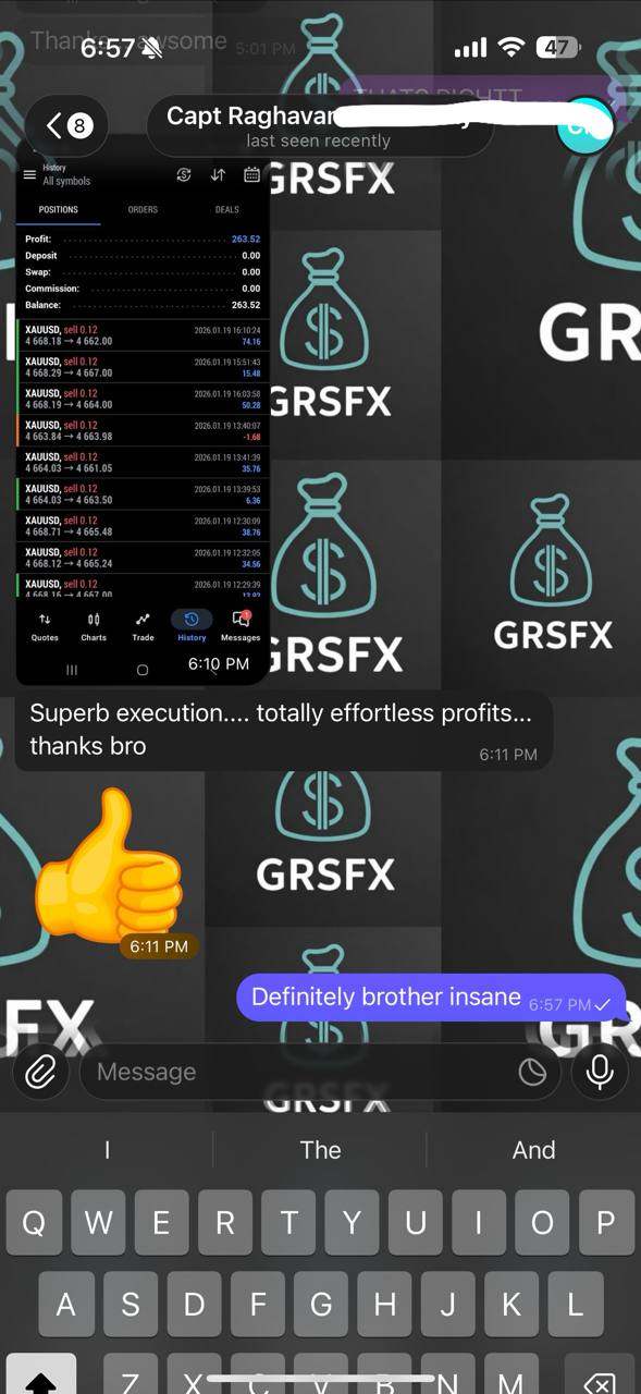 Message shared by Joe: Superb execution.... totally effortless profits... thanks bro