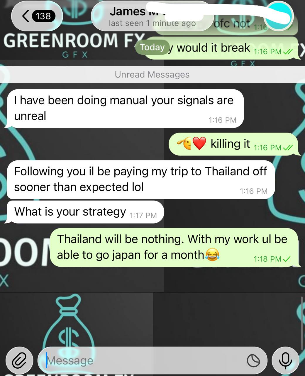 Message shared by Joe: I have been doing manual your signals are unreal